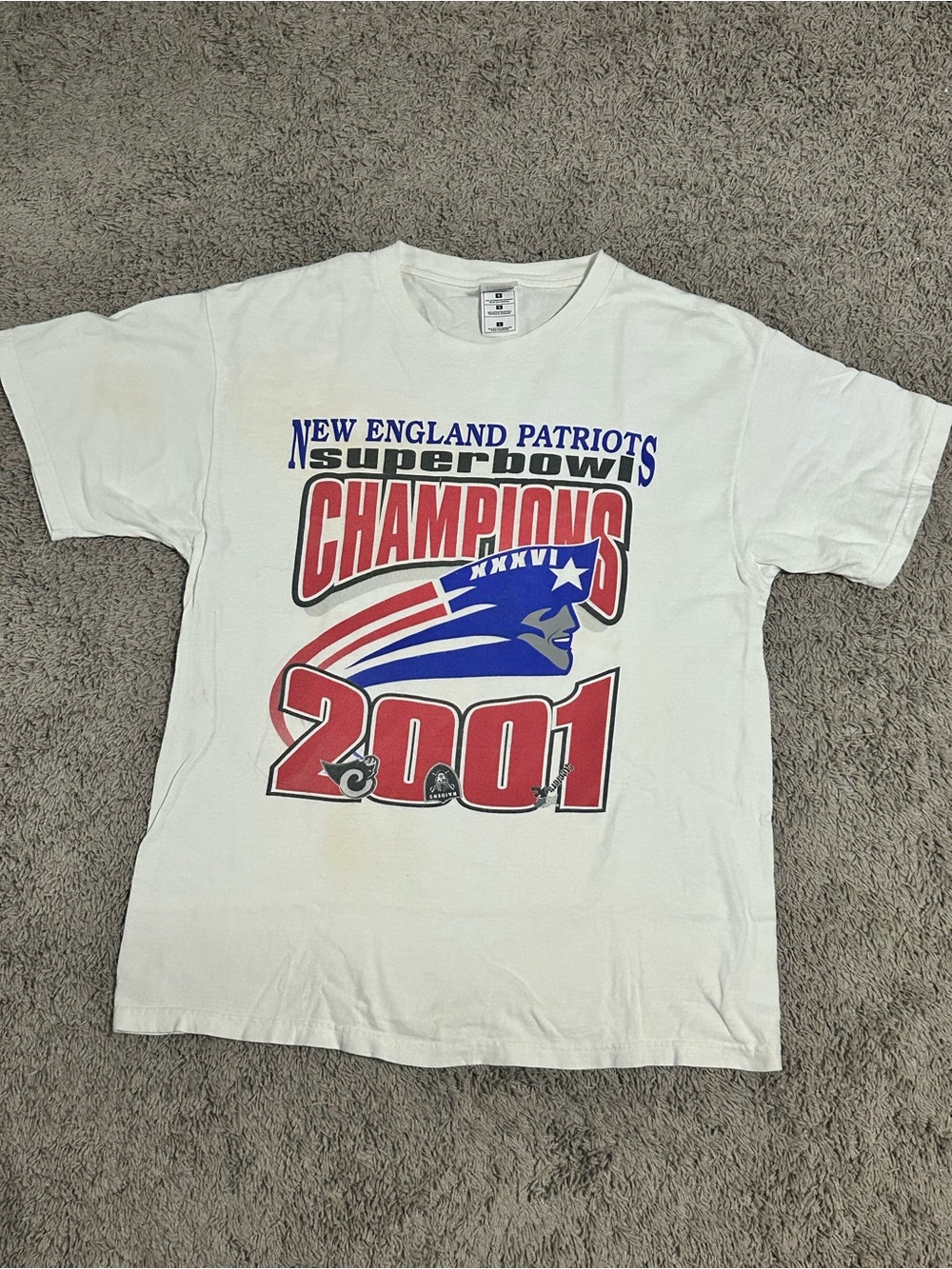2001 Patriots Super Bowl Tee - Fruit of the Loom